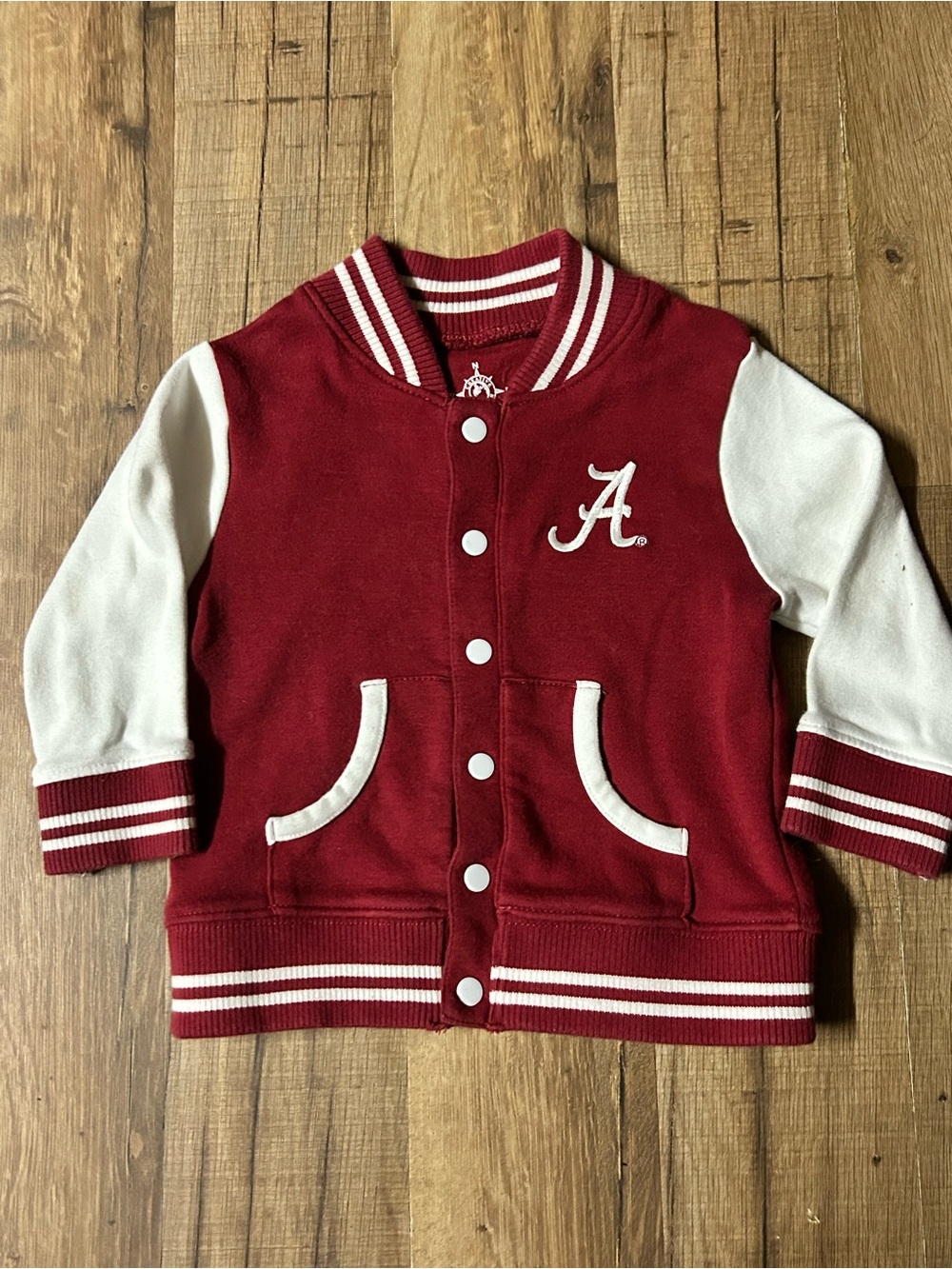 University Of Alabama Varsity Style Jacket  Size 6-9 Months Crimson